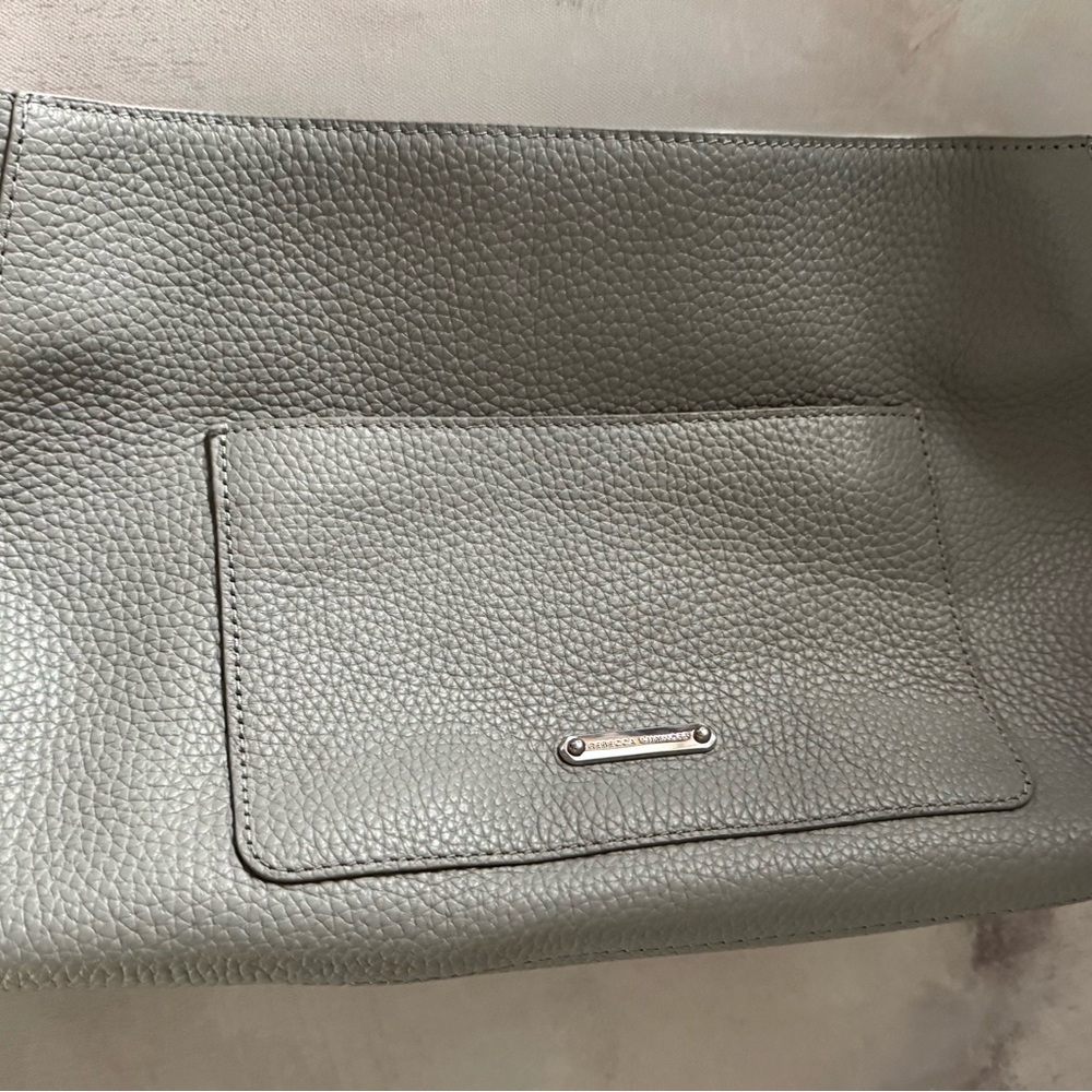 Rebecca Minkoff Darren East/West Leather Shoulder Bag in Dove Gray - Picture 11 of 16